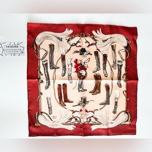 Hermes Scarf A PROPOS DE BOTTES 40cm 100% Silk Foulard Carre XAVIER nwt